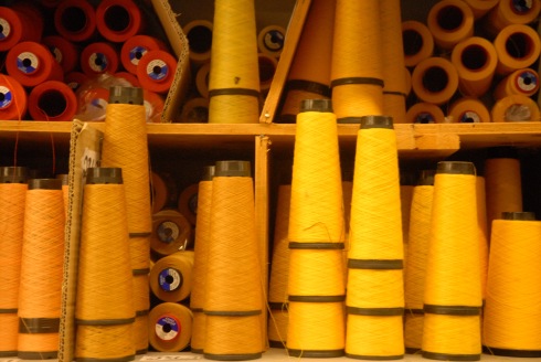 Coned Yarn at Begg and Co., source: ReMantle and Make